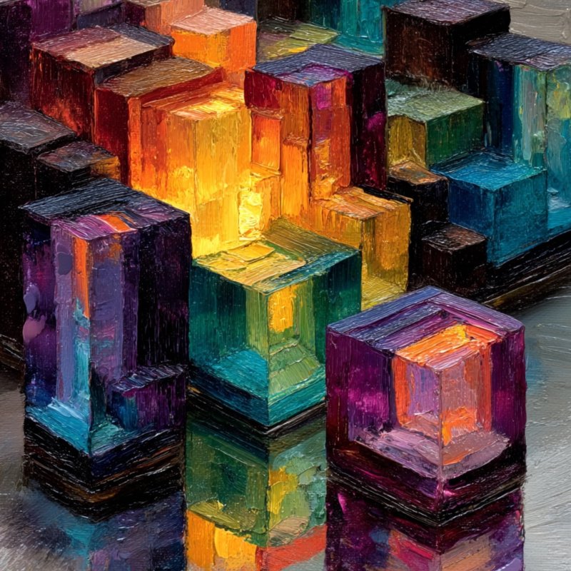 Colorful Cube Composition