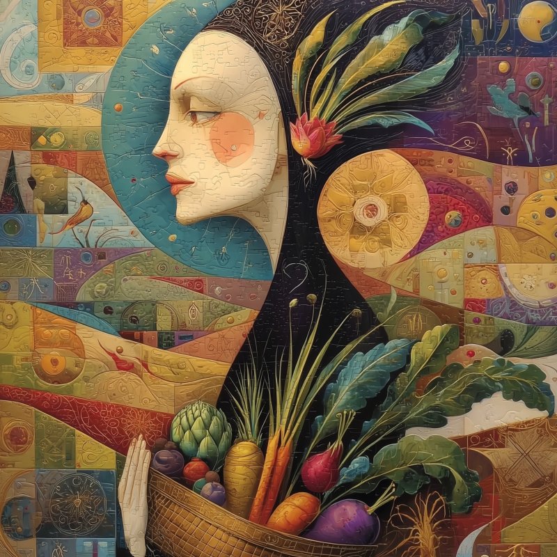 Colorful Harvest Woman