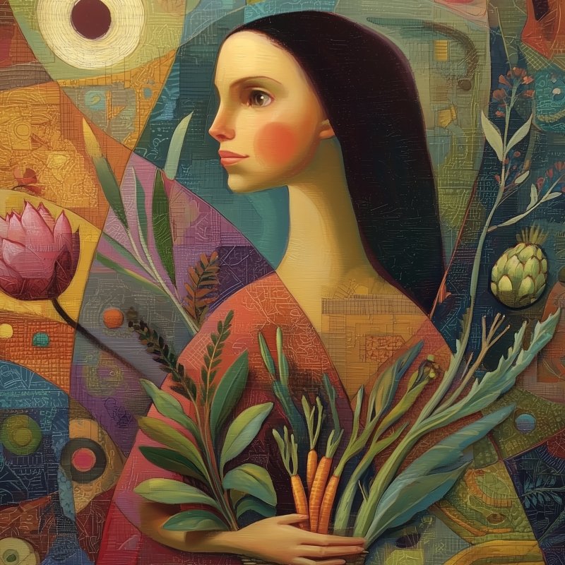 Floral Harmony Portrait