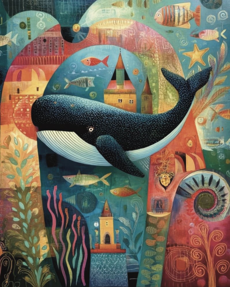 Whale Art Illustration