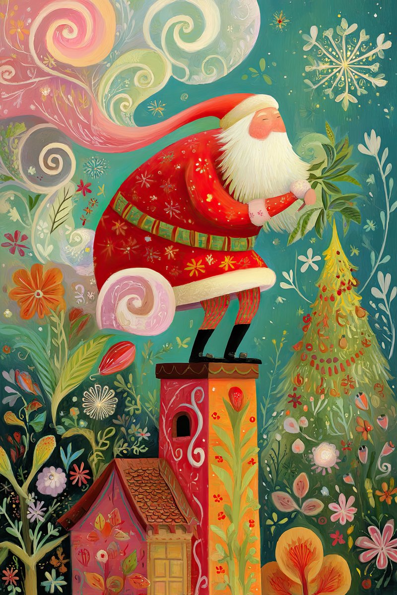 Whimsical Santa Illustration 2