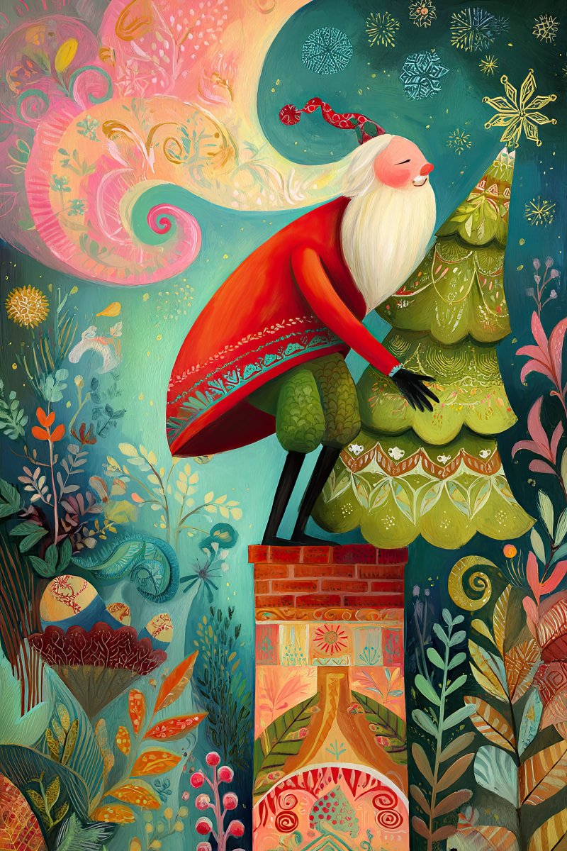 Whimsical Santa Claus