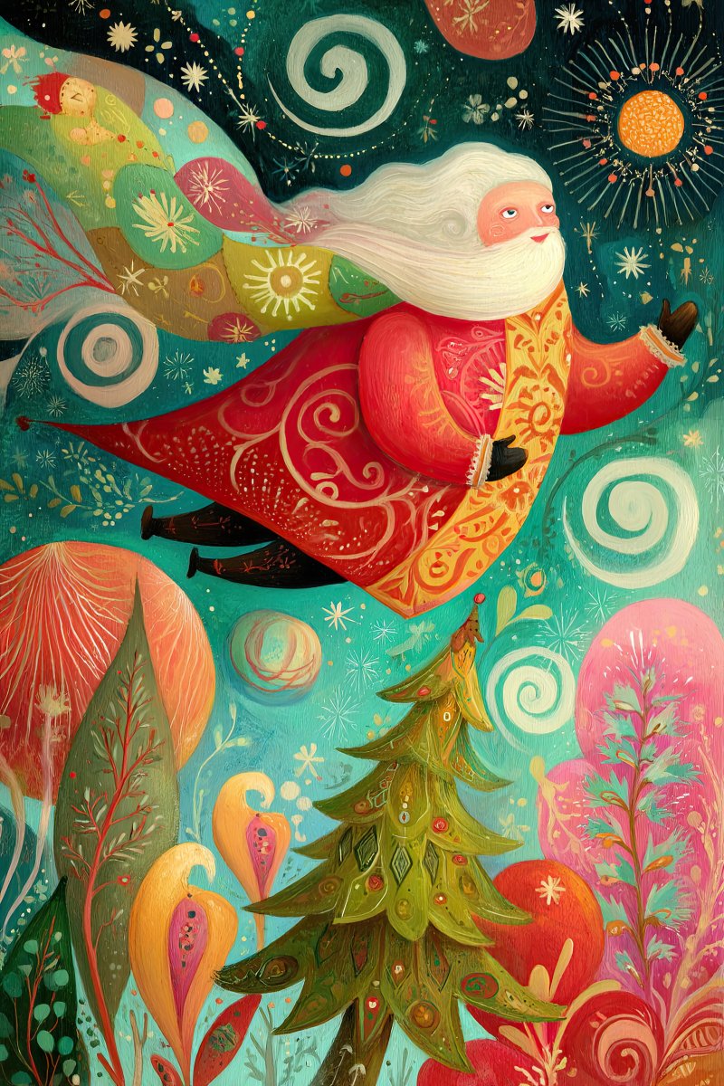 Whimsical Santa Illustration 5