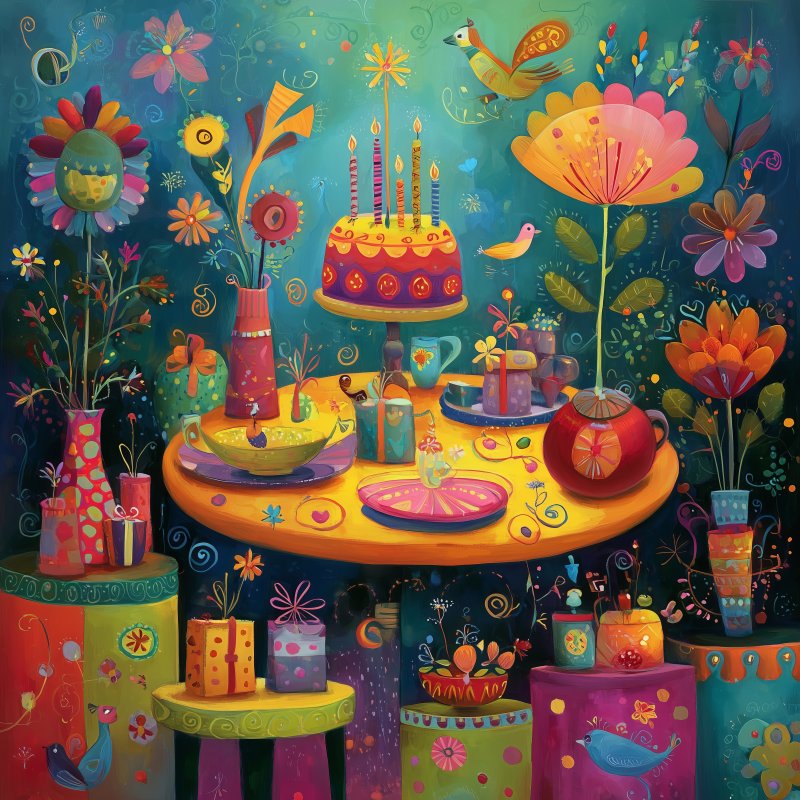 Colorful Celebration Scene