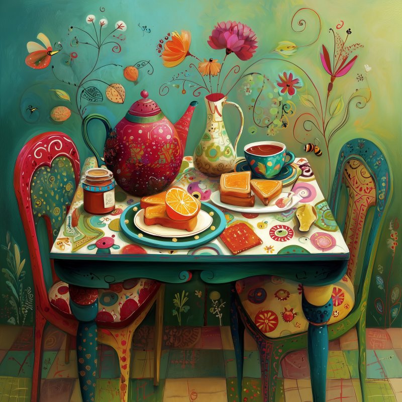 Colorful Tea Table