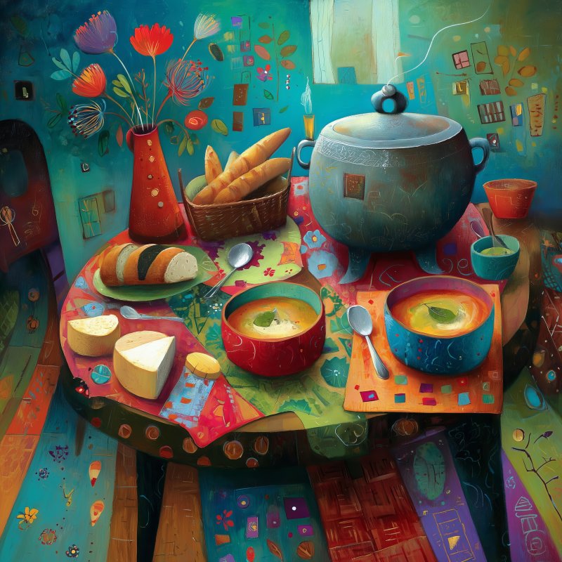 Colorful Kitchen Spread