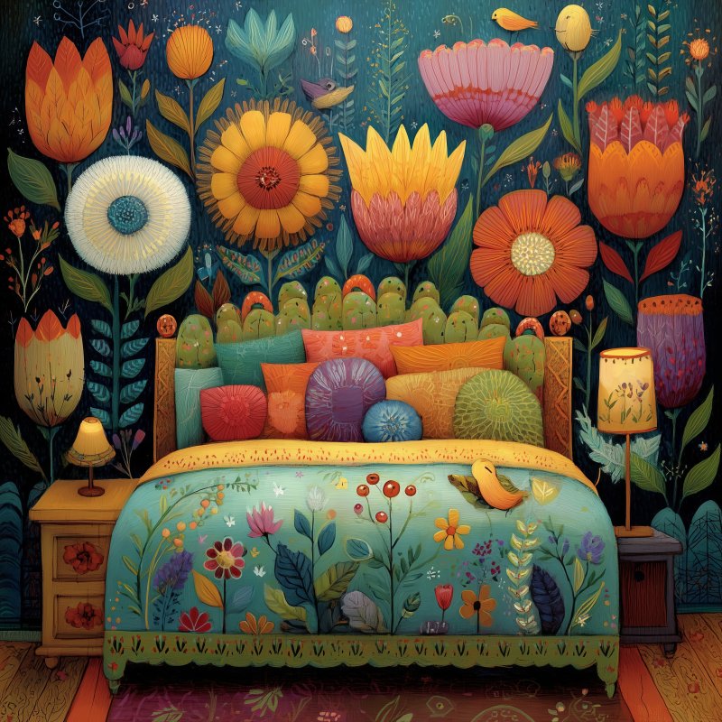 Whimsical Floral Bedroom 5