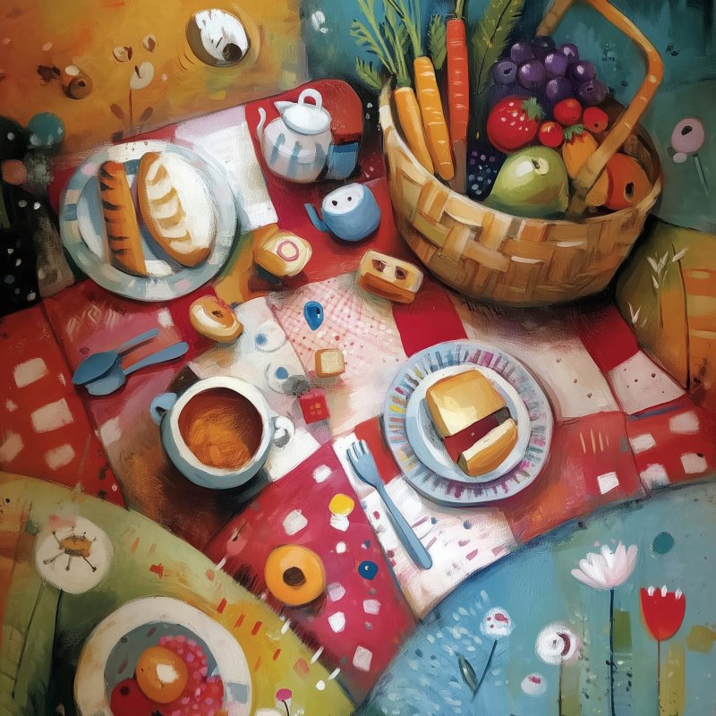 Colorful Picnic Scene 2