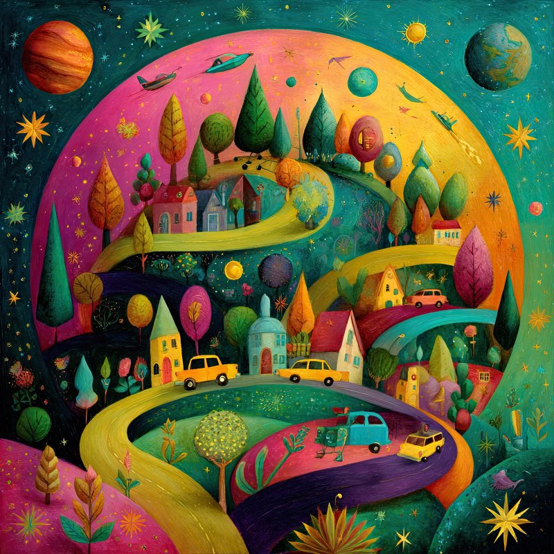 Whimsical Cosmic Landscape