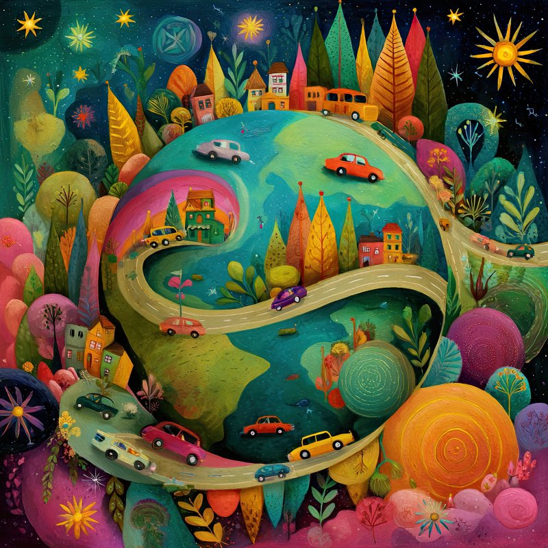 Colorful World Illustration