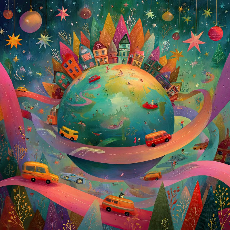 Whimsical World Illustration