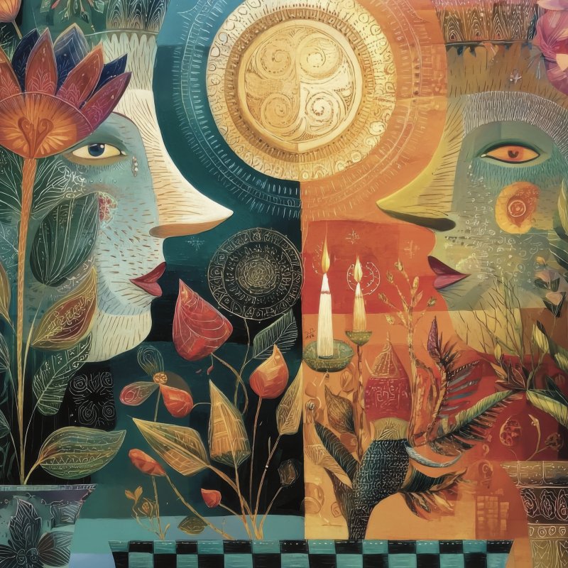 Contrasting Faces Artwork