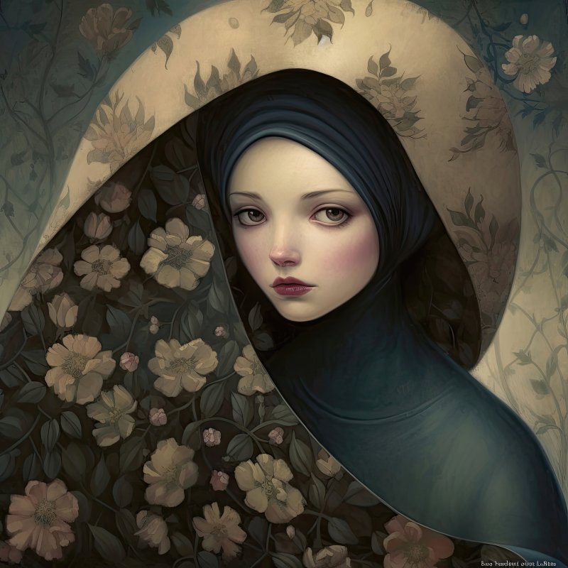 Elegant Floral Portrait