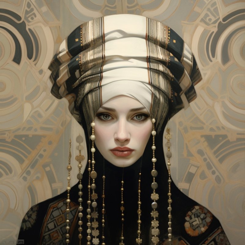Elegant Headscarf Portrait