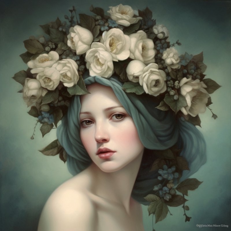 Floral Portrait Art