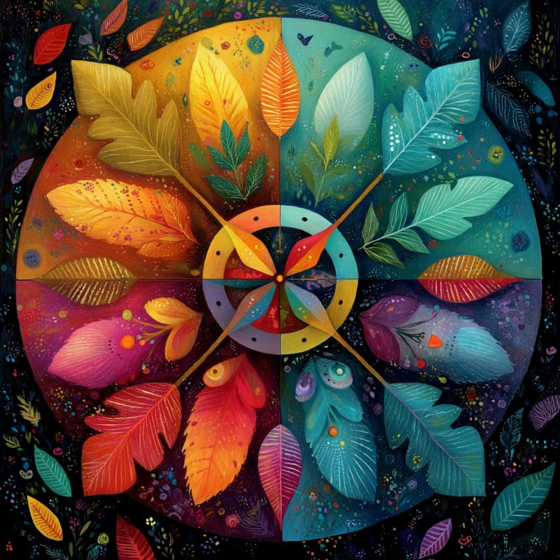 Vibrant Leaf Mandala 2