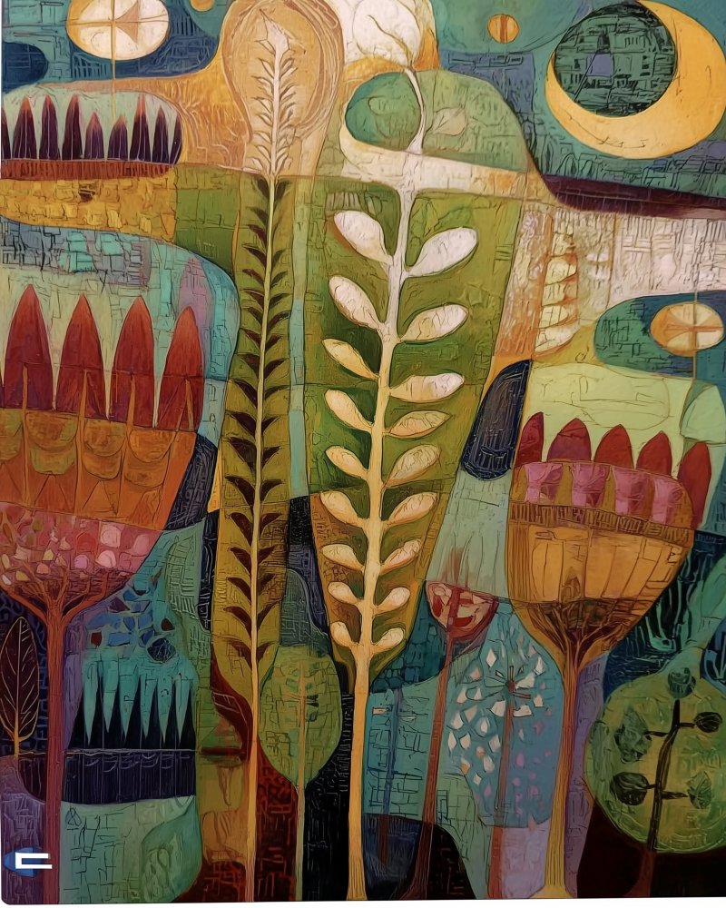 Abstract Botanical Shapes