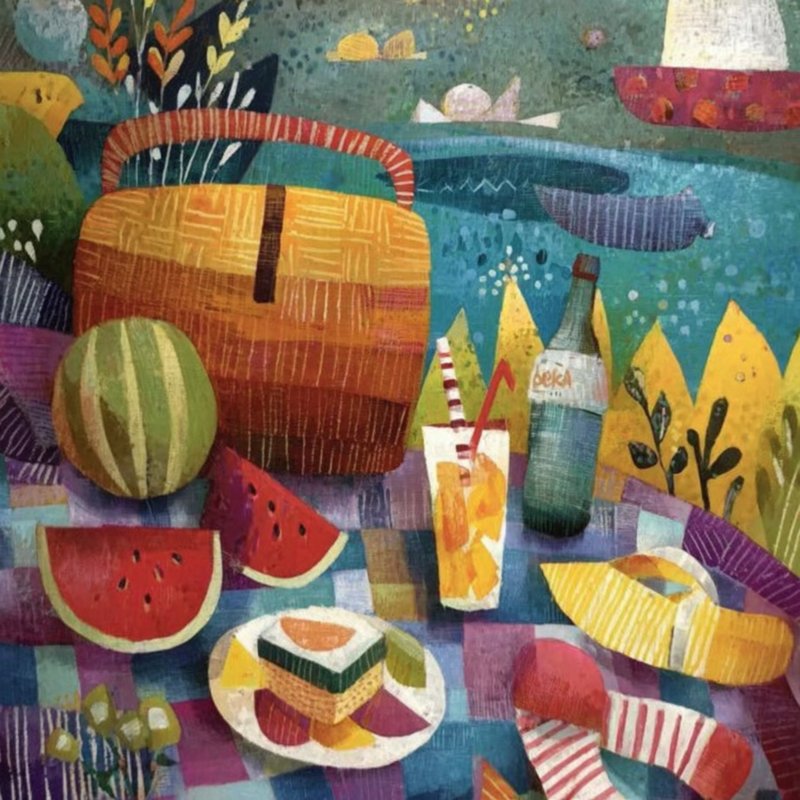 Colorful Picnic Scene 5