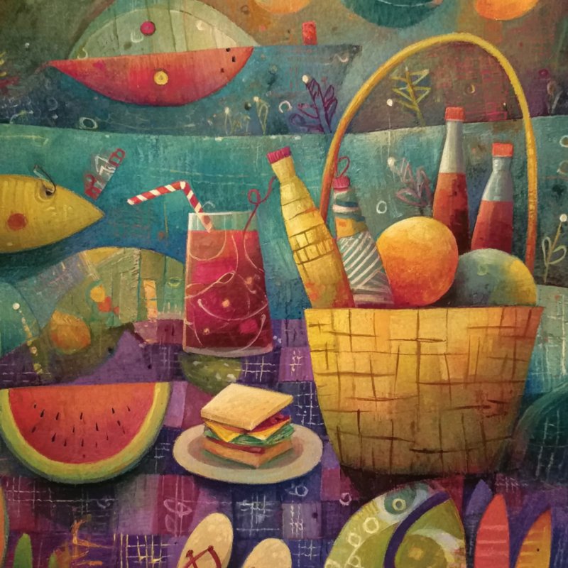 Colorful Picnic Scene 6