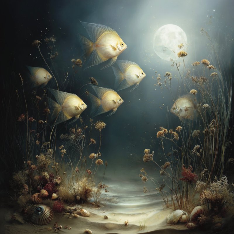 Moonlit Underwater Scene