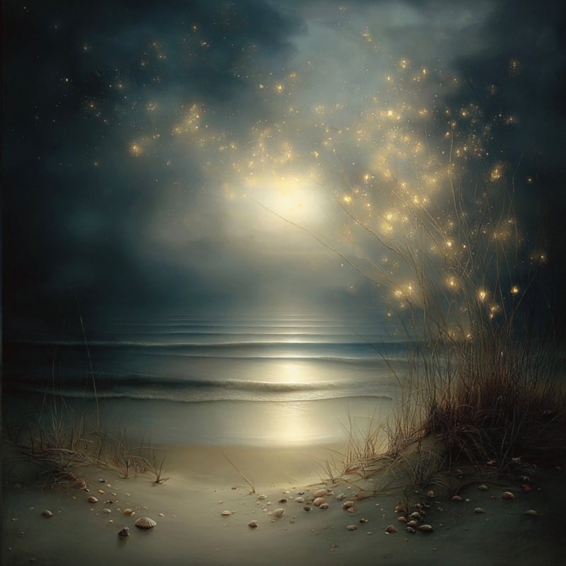 Mystical Beach Moonlight