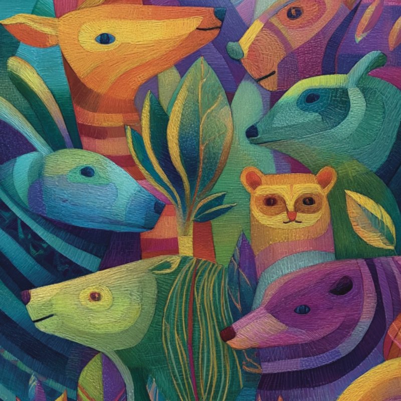 Colorful Animal Mosaic 3